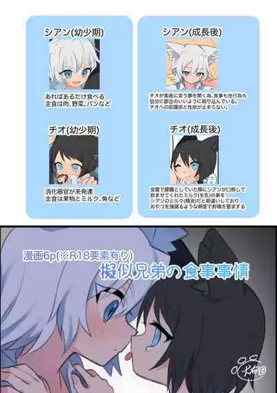 [偏食犬布団] 擬似兄弟の食事事情