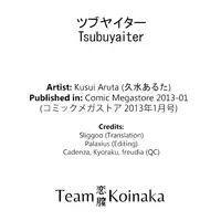 [Kusui Aruta] Tsubuyaiter (Comic Megastore 2013-01) [English] [Team Koinaka]