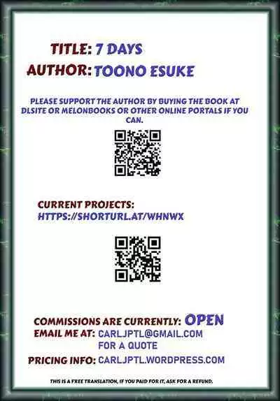 7days by Toono Esuke