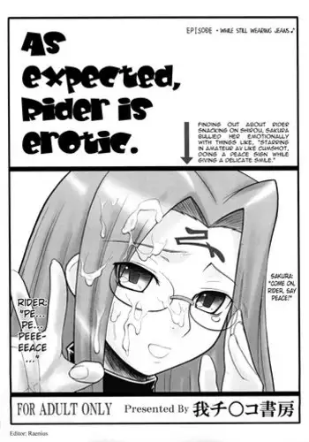 (C70) [Gachinko Shobou (Kobanya Koban)] Yappari Rider wa Eroi na. EPISODE Jeans wa Haita Mama | As expected, Rider is erotic. Episode ・ While still wearing jeans♪ (Fate/stay night) [English] [Anonygoo]