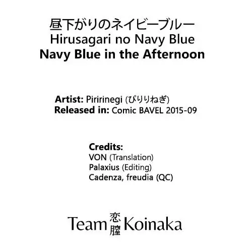 Navy Blue in the Afternoon