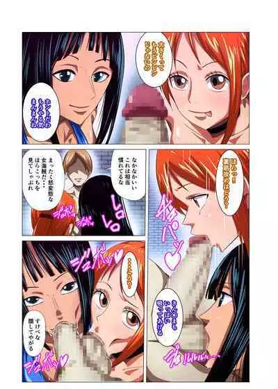 [Q Doujin] Onna Kaizoku ga Himitsu no Settai (One Piece)